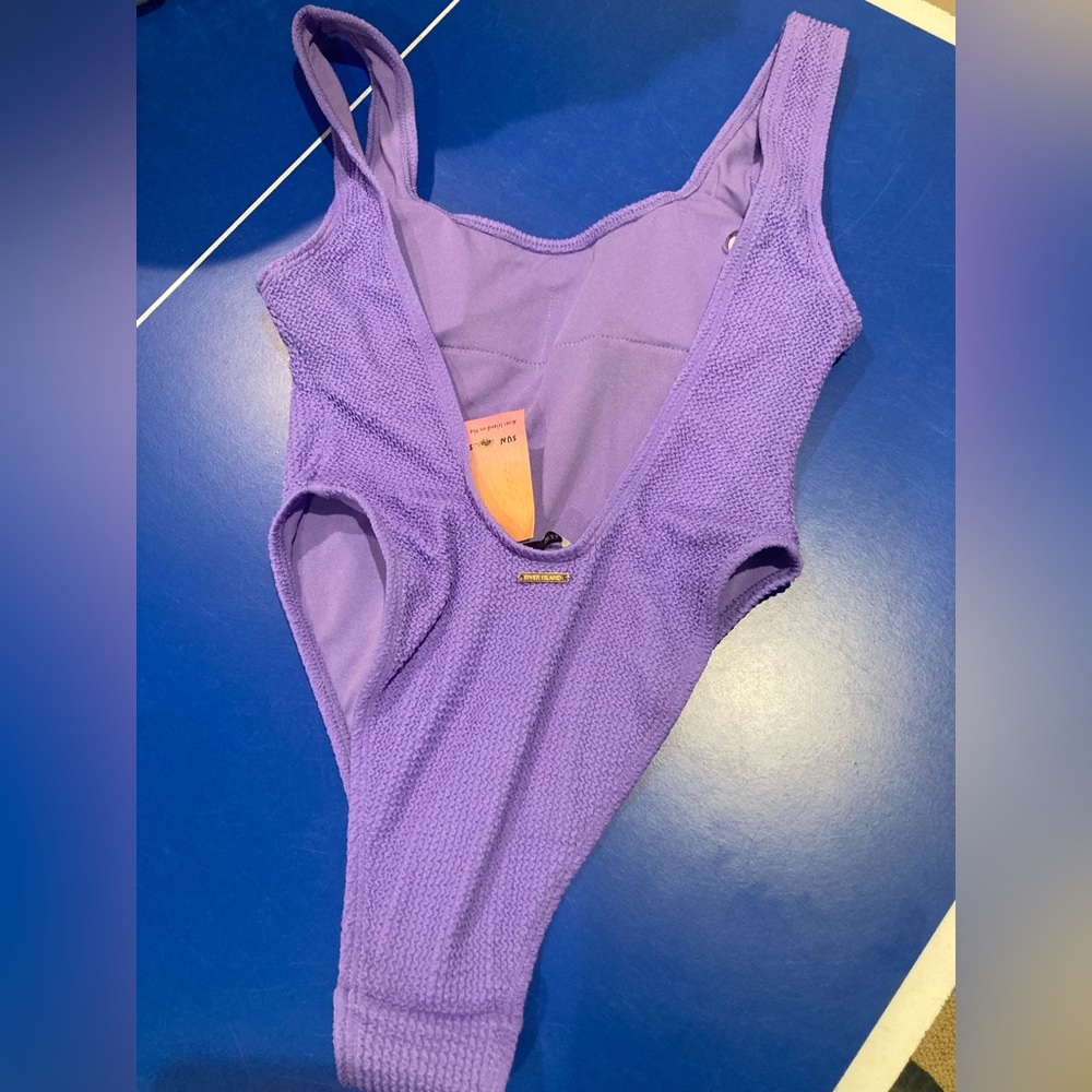 Purple crinkle swimsuit from River Island